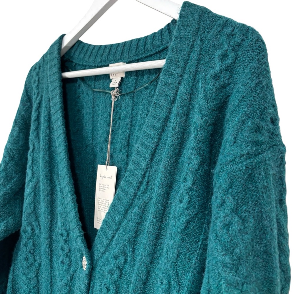 A New Day Emerald Green Soft Cardigan Size Small NWT - Picture 4 of 11
